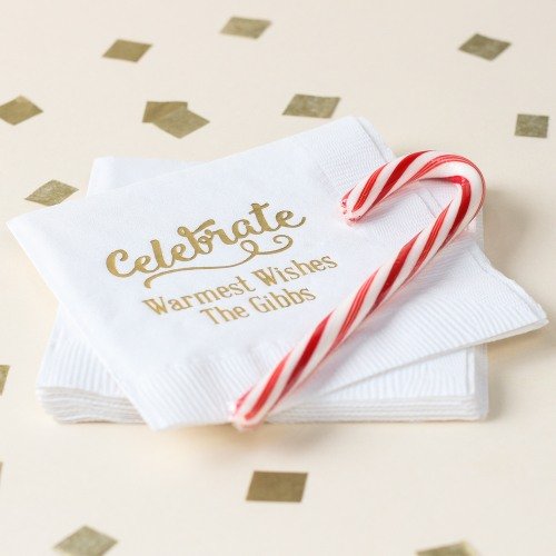 Christmas Holiday Party Supply Guide - Personalized Holiday Napkins